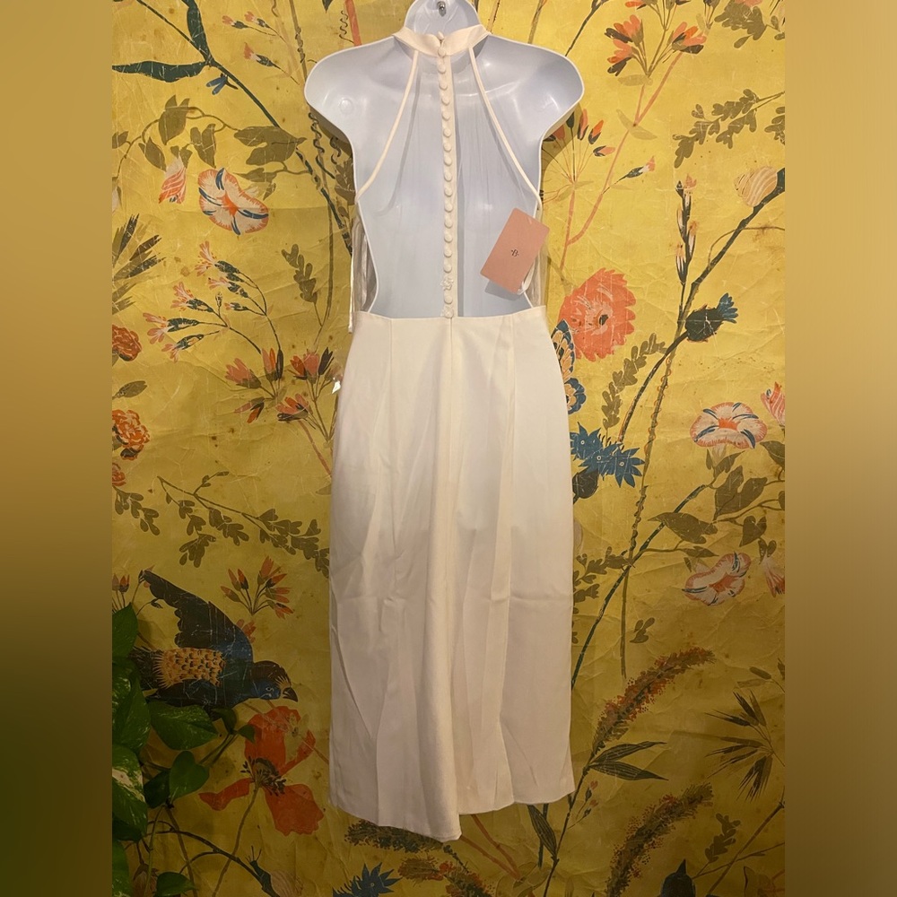 BHLDN AMSALE - Crepe Sheath Dress in Ivory - Picture 6 of 10